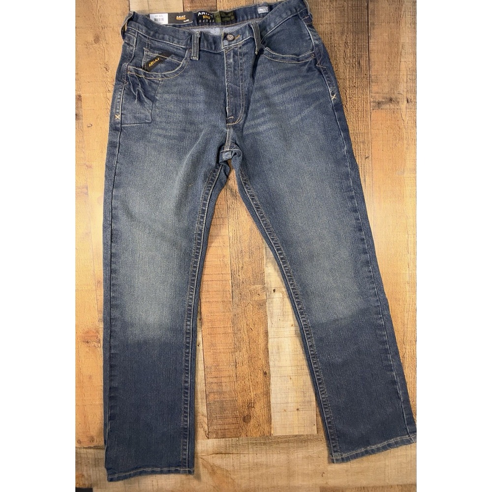 New Ariat Ironside Rebar M5 Edge Straight Leg Jeans (10016222) Men's Size 34x34